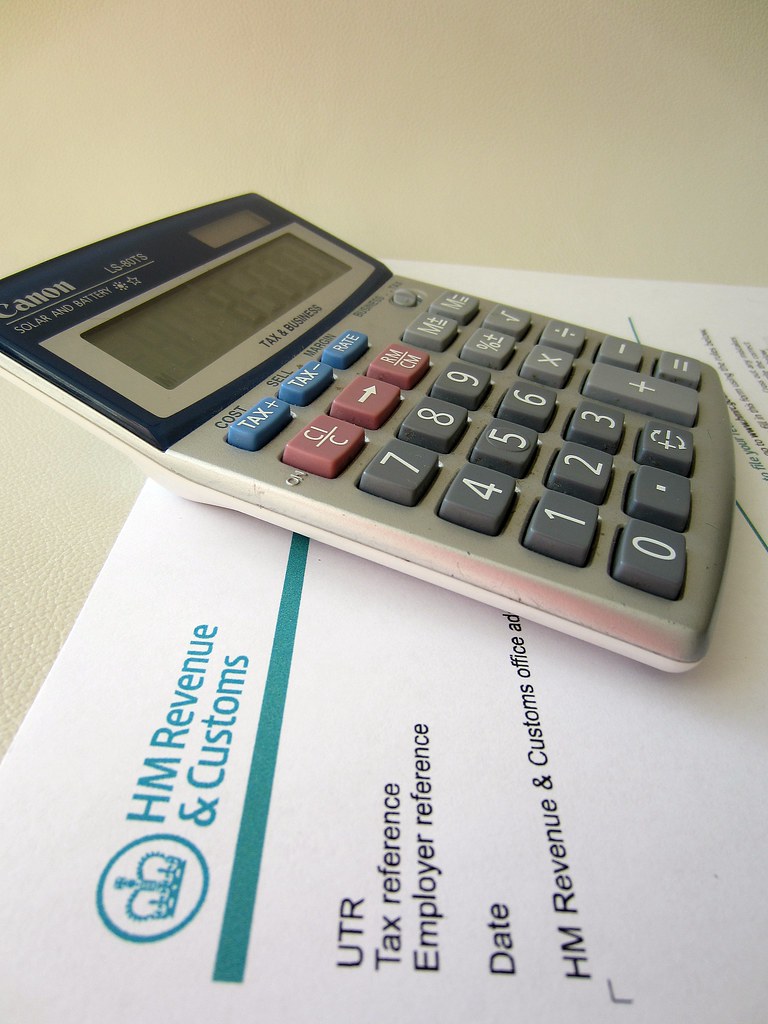 Calculator on a desk