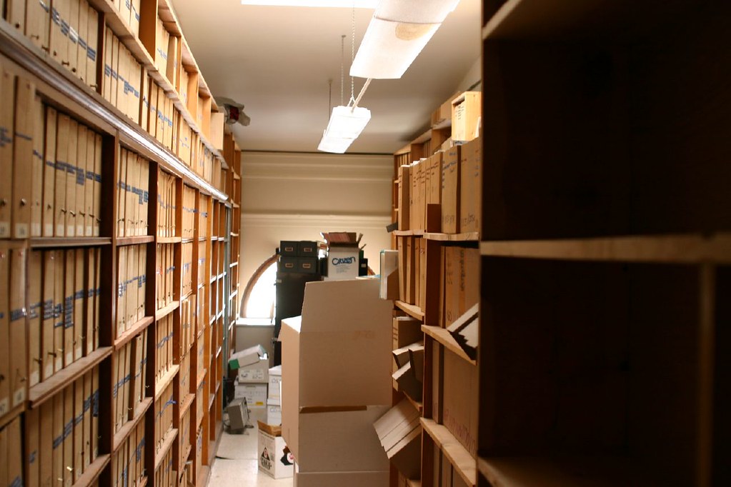 File cabinet with documents